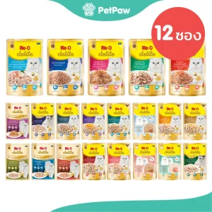 [12 ซอง] Me-O Delite มีโอ ดีไลท์ อาหารเปียกแมว ขนาด 70 กรัม สำหรับลูกแมว/แมวโต /แมวสูงวัย7+
