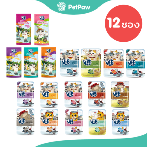 [12 ซอง] VIF Cat (Felina Canino) อาหารเปียก สำหรับแมว รวมทุกรสชาติ ขนาด 75 g.