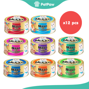 [12 กระป๋อง] Nekko Gold อาหารเปียกแมว แบบกระป๋อง รวมทุกสูตร ขนาด 85 กรัม
