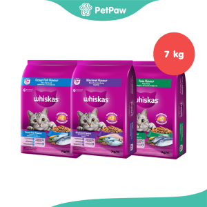 Whiskas วิสกัส อาหารแมว แมวโต รวมทุกสูตร ขนาด 7kg