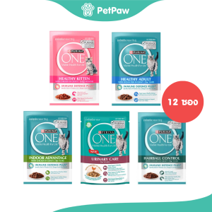 [12 ซอง] Purina ONE อาหารแมวเปียก อาหารเปียก อาหารแมว รวมทุกสูตร ขนาด 70g