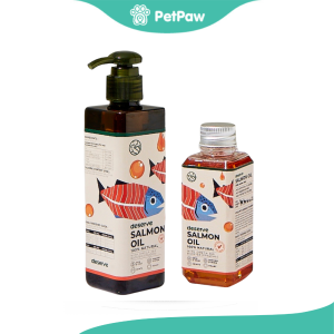 Deserve Salmon Oil  ดีเสิร์ฟ น้ำมันปลาแซลมอนสำหรับสุนัขและแมว ขนาด 50/195 ML